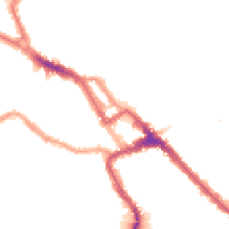 Night-time road noise heatmap for NW10 4NB