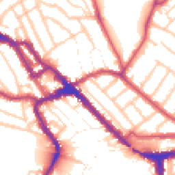 Daytime road noise heatmap for NW10 4PT