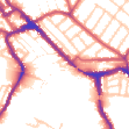 Daytime road noise heatmap for NW10 4RB