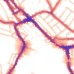Daytime road noise heatmap for NW10 4RG