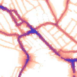 Daytime road noise heatmap for NW10 4RN