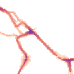 Night-time road noise heatmap for NW10 4SP