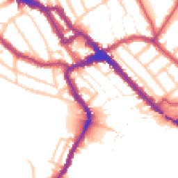 Daytime road noise heatmap for NW10 4UT