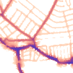 Daytime road noise heatmap for NW10 5AL