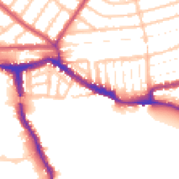 Daytime road noise heatmap for NW10 5BZ