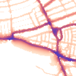 Daytime road noise heatmap for NW10 5DP