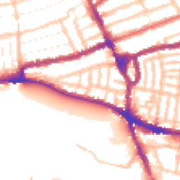 Daytime road noise heatmap for NW10 5DX