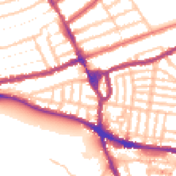 Daytime road noise heatmap for NW10 5DZ