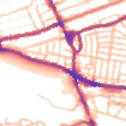 Daytime road noise heatmap for NW10 5GJ