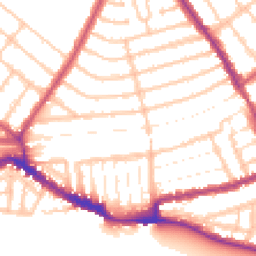 Daytime road noise heatmap for NW10 5JA