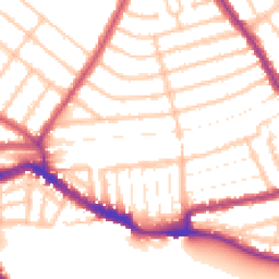 Daytime road noise heatmap for NW10 5JH