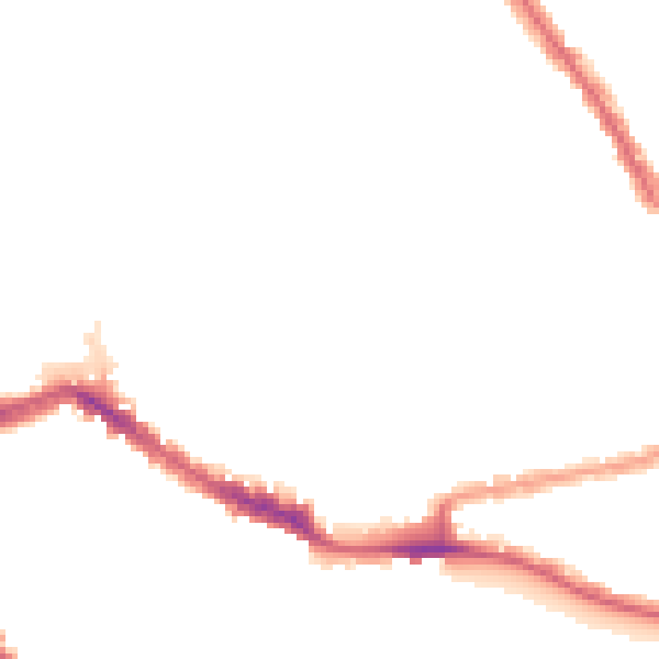Night-time road noise heatmap for NW10 5JH