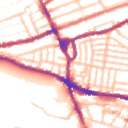 Daytime road noise heatmap for NW10 5LL