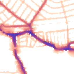 Daytime road noise heatmap for NW10 5NL
