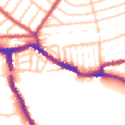 Daytime road noise heatmap for NW10 5NN