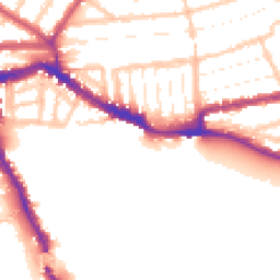 Daytime road noise heatmap for NW10 5NX