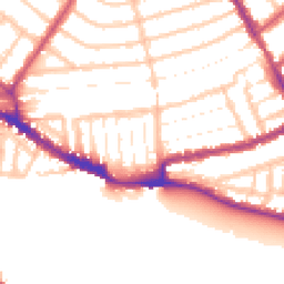 Daytime road noise heatmap for NW10 5PT