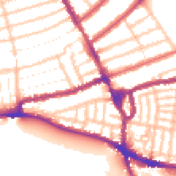 Daytime road noise heatmap for NW10 5QR