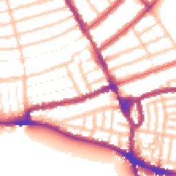 Daytime road noise heatmap for NW10 5QS