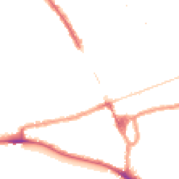 Night-time road noise heatmap for NW10 5RB