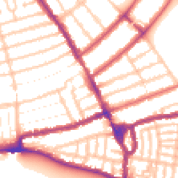 Daytime road noise heatmap for NW10 5RP