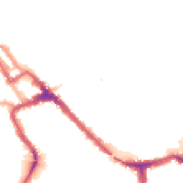 Night-time road noise heatmap for NW10 5XP