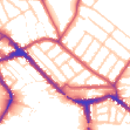 Daytime road noise heatmap for NW10 5YB