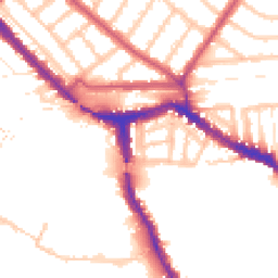 Daytime road noise heatmap for NW10 6AD