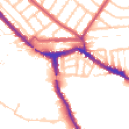 Daytime road noise heatmap for NW10 6AN