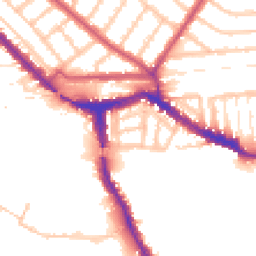 Daytime road noise heatmap for NW10 6AP