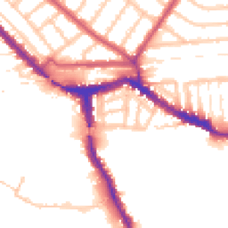 Daytime road noise heatmap for NW10 6AR