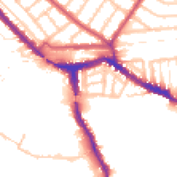 Daytime road noise heatmap for NW10 6AS