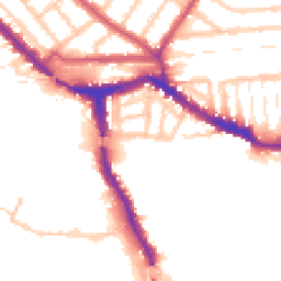 Daytime road noise heatmap for NW10 6AU