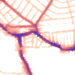 Daytime road noise heatmap for NW10 6BL