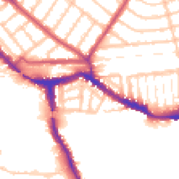 Daytime road noise heatmap for NW10 6BN