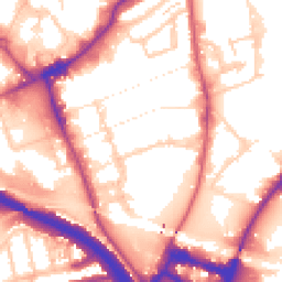 Daytime road noise heatmap for NW10 6LE