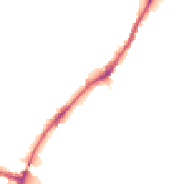 Night-time road noise heatmap for NW10 6LJ