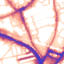 Daytime road noise heatmap for NW10 6LS