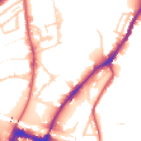 Daytime road noise heatmap for NW10 6NF