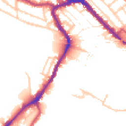 Daytime road noise heatmap for NW10 6TR