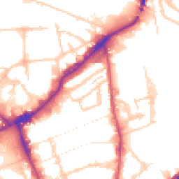 Daytime road noise heatmap for NW10 7BG