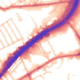Daytime road noise heatmap for NW10 7DJ