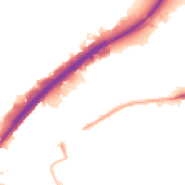 Night-time road noise heatmap for NW10 7DL