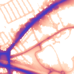 Daytime road noise heatmap for NW10 7DS