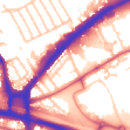 Daytime road noise heatmap for NW10 7DX