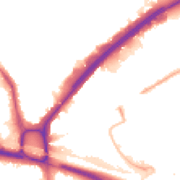 Night-time road noise heatmap for NW10 7EB