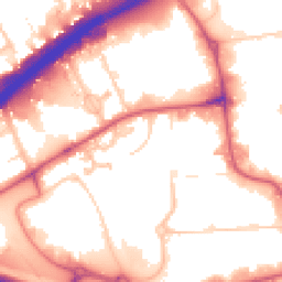 Daytime road noise heatmap for NW10 7EN