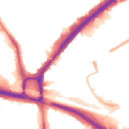 Night-time road noise heatmap for NW10 7EX