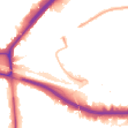 Night-time road noise heatmap for NW10 7GB