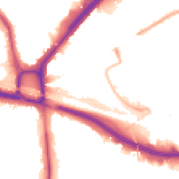 Night-time road noise heatmap for NW10 7HB